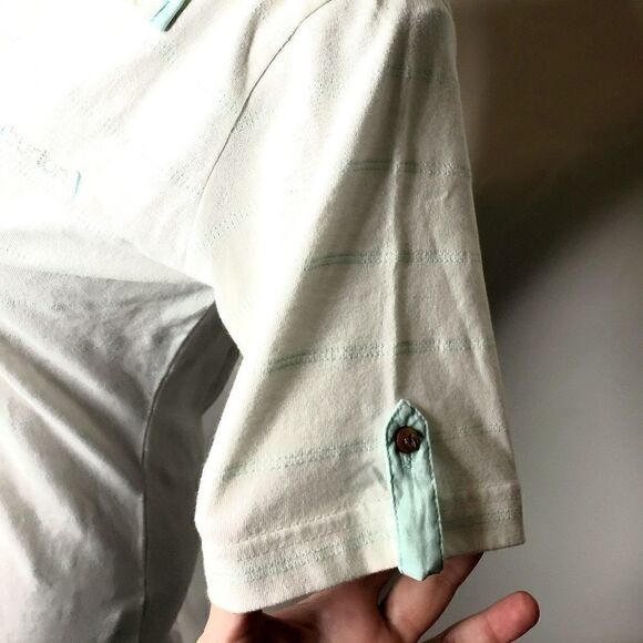 Burton | NWT Teal Striped Collared Shirt - Picture 5 of 5